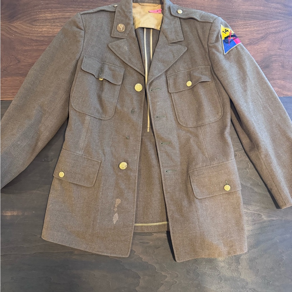 Men's Brown Military 4 Pocket Jacket